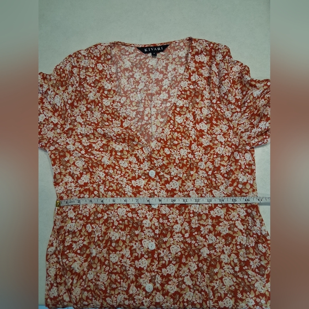 Kivari/ High End Australian Brand/ Floral Button-Down Midi Dress/ Size US M - Picture 12 of 17